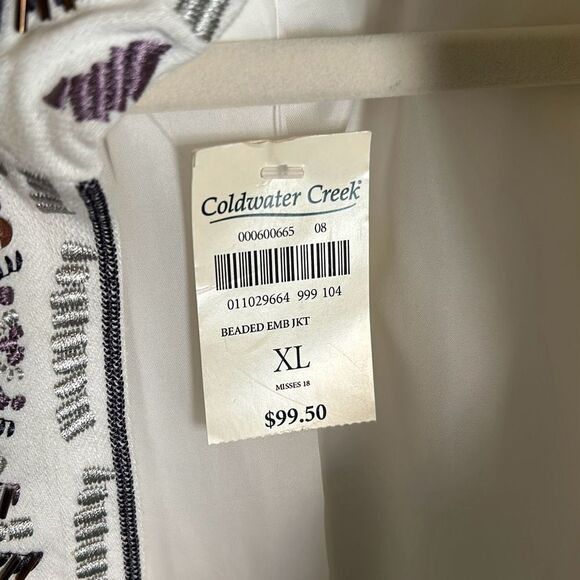 Coldwater Creek Beaded Denim Jacket - Picture 4 of 10